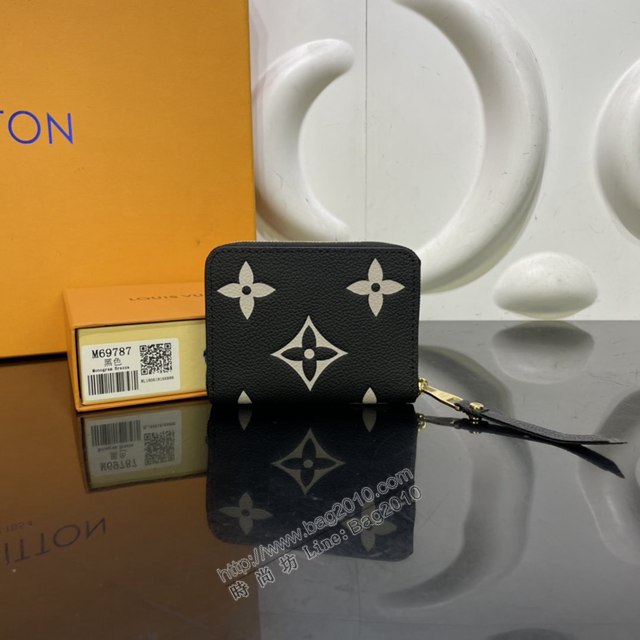 LV專櫃新款錢包 路易威登Zippy零錢包 Monogram圖案壓紋 M69787 LV拉鏈短錢包  ydh4390